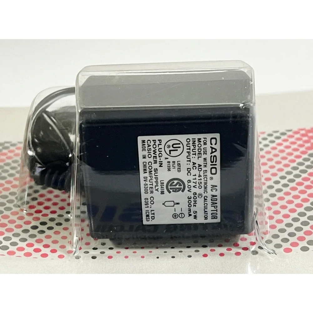 Casio Calculator Power‎ Supply AC Adapter Charger AD-4150 DC 6V 300mA
